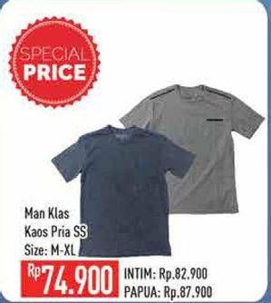 Promo Harga MAN KLAS Kaos Pria S/S M-XL  - Hypermart