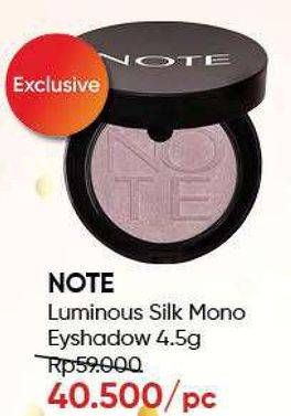 Promo Harga NOTE Luminous Silk Mono Eyeshadow 4 gr - Guardian