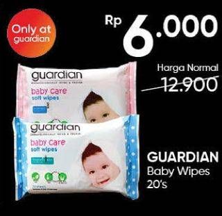 Promo Harga GUARDIAN Baby Wipes 20 pcs - Guardian