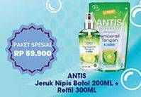 Promo Harga Antis Hand Sanitizer Botol 200ml + Pouch 300ml  - Hypermart