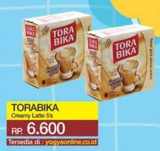 Promo Harga Torabika Creamy Latte per 5 sachet 25 gr - Yogya