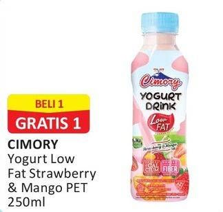 Promo Harga CIMORY Yogurt Drink Low Fat Strawberry Mango 250 ml - Alfamart
