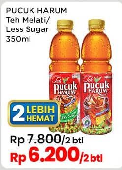 Promo Harga Teh Pucuk Harum Minuman Teh Jasmine, Less Sugar 350 ml - Indomaret