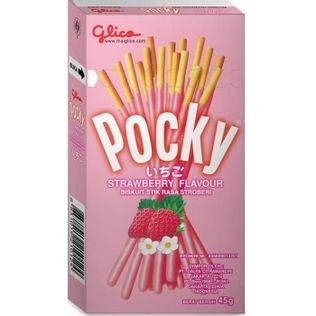 Promo Harga Glico Pocky Stick Strawberry Flavour 45 gr - Alfamidi