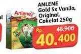 Promo Harga Anlene Gold Plus 5x Hi-Calcium Coklat, Original, Vanila 250 gr - Alfamidi