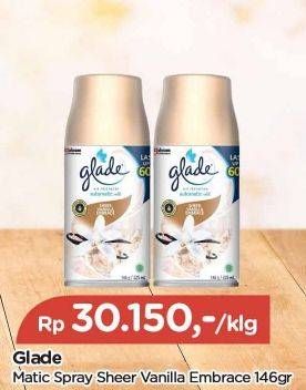 Promo Harga Glade Matic Spray Refill Sheer Vanilla Embrace 146 ml - TIP TOP