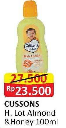 Promo Harga CUSSONS BABY Hair Lotion Almond Oil Honey 100 ml - Alfamart