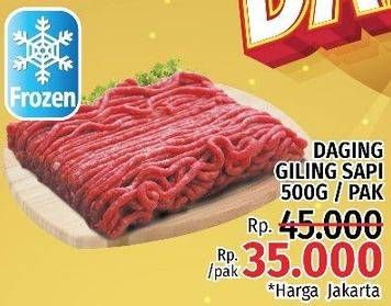 Promo Harga Daging Giling Sapi per 500 gr - LotteMart