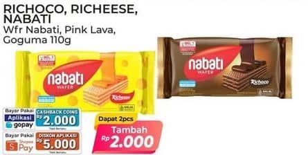 Promo Harga Nabati Wafer Richoco, Richeese, Pink Lava, Korean Goguna 122 gr - Alfamart