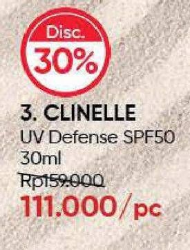 Promo Harga CLINELLE UV Defense SPF 50 PA+++ 30 ml - Guardian