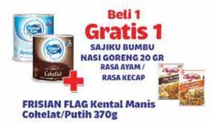 Promo Harga Sajiku Bumbu Nasi Goreng 20gr Rasa Ayam/ Rasa Kecap, Frisian Flag Kental Manis Cokelat/ Putih 370g  - Hypermart