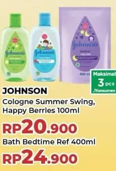 Promo Harga Johnsons Baby Cologne Summer Swing, Happy Berries 100 ml - Yogya
