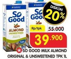 Promo Harga SANITARIUM So Good Almond Milk Almond Original, Unsweetened 1 ltr - Superindo