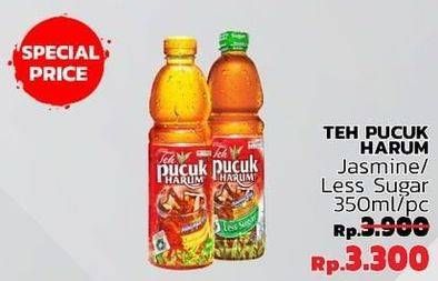 Promo Harga TEH PUCUK HARUM Minuman Teh Jasmine, Less Sugar 350 ml - LotteMart