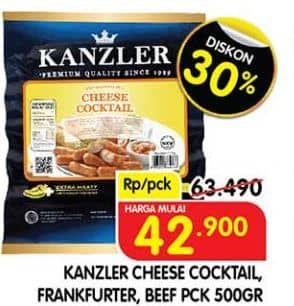 Promo Harga Kanzler Cocktail Beef, Cheese 500 gr - Superindo
