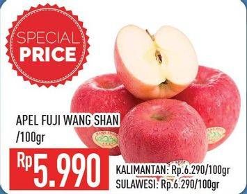 Promo Harga Apel Fuji Wang Shan per 100 gr - Hypermart