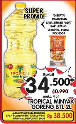 Promo Harga Tropical Minyak Goreng 2000 ml - Superindo