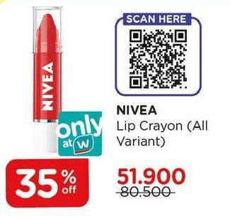 Promo Harga NIVEA Lip Crayon All Variants  - Watsons