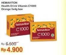 Promo Harga HEMAVITON C1000 Orange per 5 sachet 4 gr - Indomaret