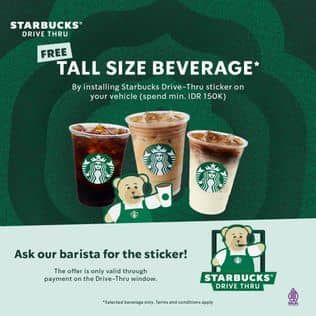 Promo Harga Free Tall Size Beverage  - Starbucks
