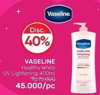 Promo Harga VASELINE Intensive Care Healthy White UV Lightening 400 ml - Guardian