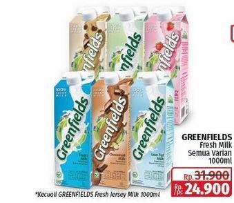 Promo Harga Greenfields Fresh Milk All Variants 1000 ml - Lotte Grosir