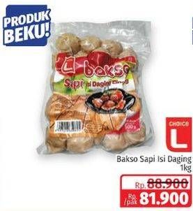 Promo Harga Choice L Baso Sapi Super Isi Daging 1000 gr - Lotte Grosir