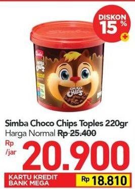 Promo Harga SIMBA Cereal Choco Chips Coklat 220 gr - Carrefour