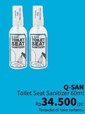 Promo Harga Q-san Toilet Seat Sanitizer 60 ml - Guardian