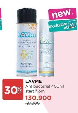 Promo Harga LAVME Organic Anti Bacterial Spray 400 ml - Watsons