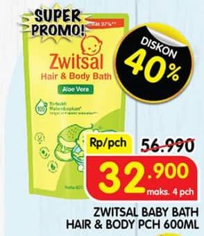 Promo Harga Zwitsal Natural Baby Bath 2 In 1 600 ml - Superindo