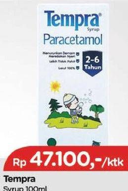 Promo Harga TEMPRA Syrup Paracetamol 100 ml - TIP TOP