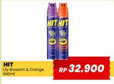 Promo Harga HIT Aerosol Lilly Blossom, Orange 600 ml - Yogya