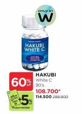 Promo Harga Sato Hakubi White C Suplemen Makanan 90 pcs - Watsons