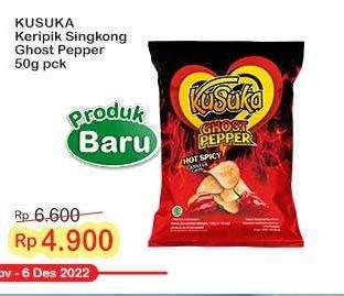 Promo Harga Kusuka Keripik Singkong Ghost Pepper 50 gr - Indomaret