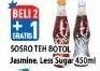 Promo Harga SOSRO Teh Botol Less Sugar, Original 450 ml - Hypermart