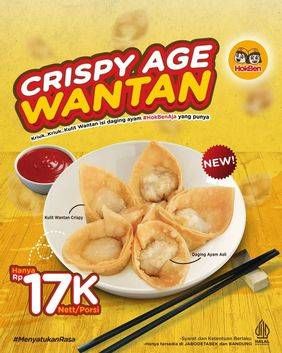 Promo Harga Crispy Age Wantan  - HokBen