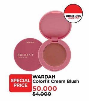 Promo Harga Wardah Colorfit Cream Blush 3 gr - Watsons