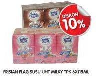 Promo Harga FRISIAN FLAG Susu UHT Milky All Variants per 6 pcs 115 ml - Superindo