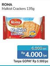 Promo Harga ROMA Malkist Crackers 135 gr - Alfamidi