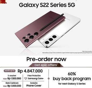 Promo Harga SAMSUNG Galaxy S22 Series 5G  - Electronic City