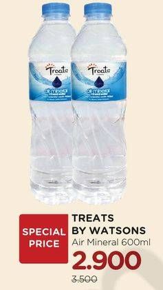 Promo Harga TREATS BY WATSONS Mineral Water 600 ml - Watsons