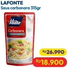 Promo Harga La Fonte Saus Pasta Carbonara 315 gr - Hypermart