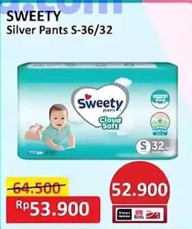 Promo Harga Sweety Silver Pants S32, S36 32 pcs - Alfamart