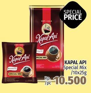 Promo Harga Kapal Api Kopi Bubuk Special Mix per 10 sachet 25 gr - LotteMart