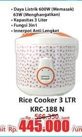 Promo Harga Kirin Rice Cooker KRC 188 N  - Hari Hari