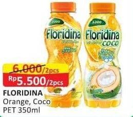Promo Harga FLORIDINA Juice Pulp Orange Coco, Orange 350 ml - Alfamart