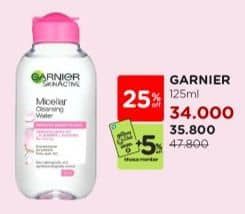 Promo Harga Garnier Micellar Water 125 ml - Watsons