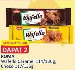 Promo Harga Roma Wafello Butter Caramel, Choco Blast 130 gr - Alfamart