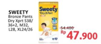 Promo Harga Sweety Bronze Pants Dry X-Pert S36+2, M32, L28, XL24, XL26 24 pcs - Alfamidi